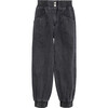 Smocked Denim Joggers, Black - Jeans - 1 - thumbnail