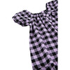 Puff Sleeve Gingham Dress, Lilac - Dresses - 3 - thumbnail