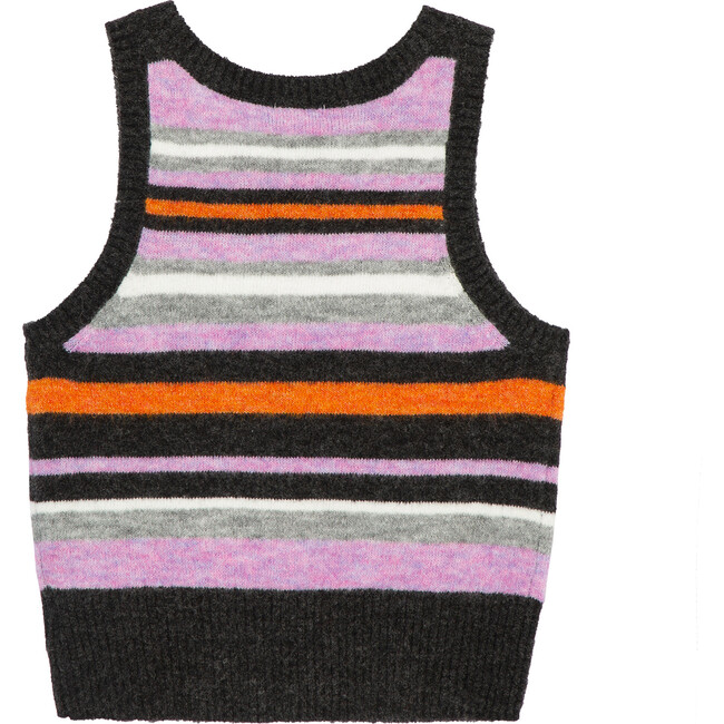 Striped Sweater Vest, Purple