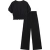 French Terry Smocked Set, Black - Mixed Apparel Set - 2
