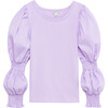Victorian Sleeve Top, Lilac - Blouses - 1 - thumbnail