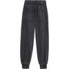Smocked Denim Joggers, Black - Jeans - 3 - thumbnail