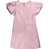 Puff Sleeve Faux Leather Dress, Pink - Dresses - 2