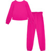 Waffle Knit Jogger Set, Pink - Mixed Apparel Set - 3