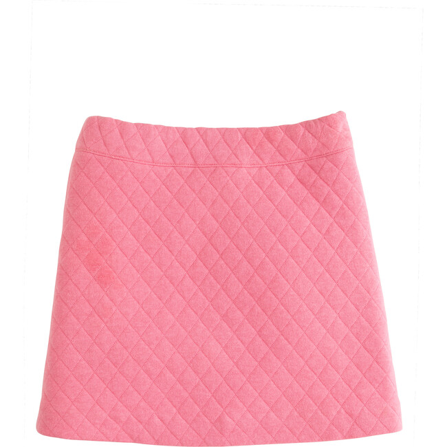 Quilted Mini Skirt, Rose - Skirts - 1