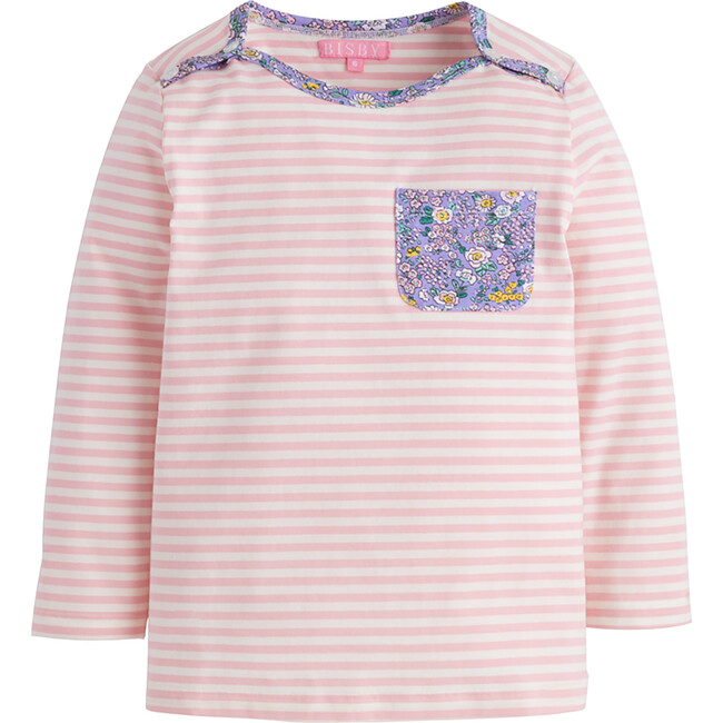 Breton Top, Violet Longwood Floral - Shirts - 1