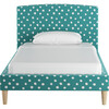 Platform Bed, Painted Dot Aqua - Beds - 1 - thumbnail