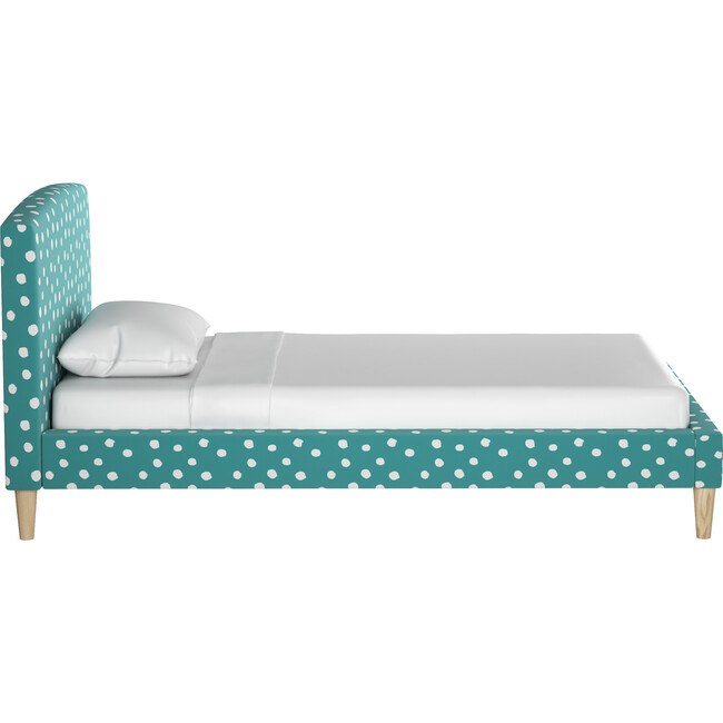 Platform Bed, Painted Dot Aqua - Beds - 3