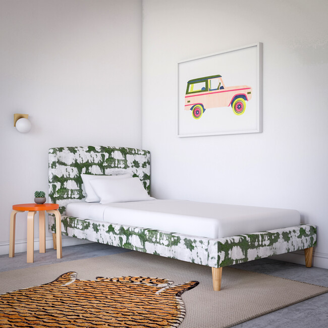 Platform Bed, Reverse Dye Green - Beds - 2