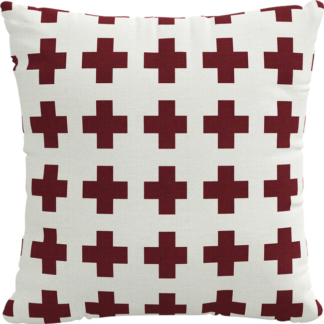 Decorative Pillow, Swiss Cross Berry