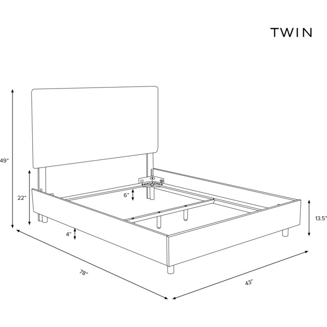 Bed, Velvet Light Grey - Beds - 5