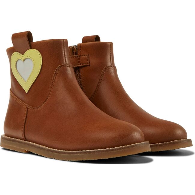 Twins Ankle Boots, Brown & Yellow