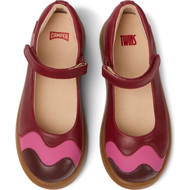 Twins Ballerinas, Burgundy & Pink - Flats - 3