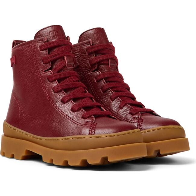 Brutus Ankle Boots, Burgundy & Brown - Boots - 2