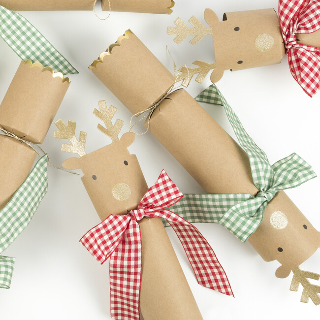 Reindeer Crackers With Gingham Bows - Party - 4