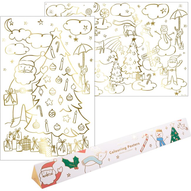 Christmas Colouring Posters - Party - 1