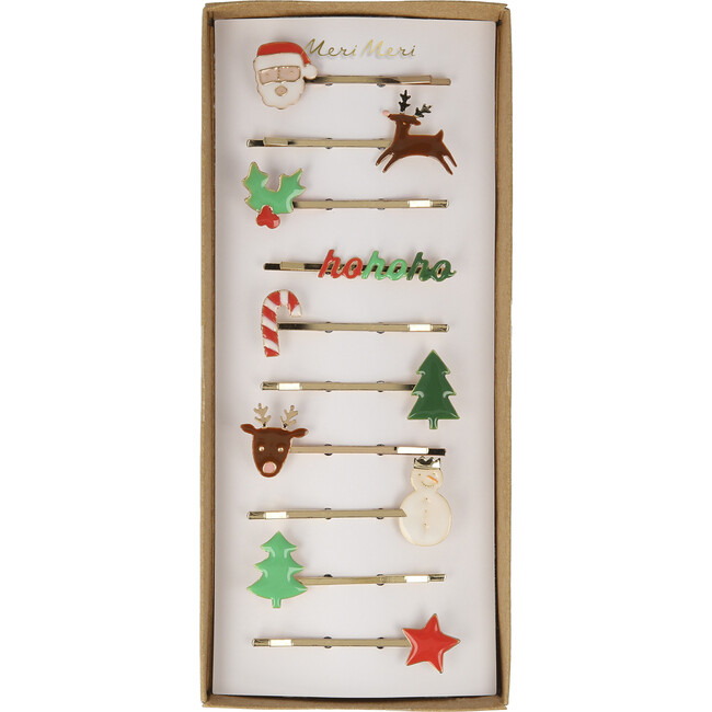 Christmas Enamel Hair Slides - Hair Accessories - 1