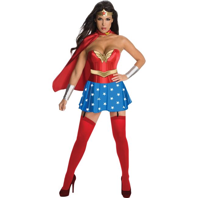 Wonder Woman Corset Adult Costume, Multi
