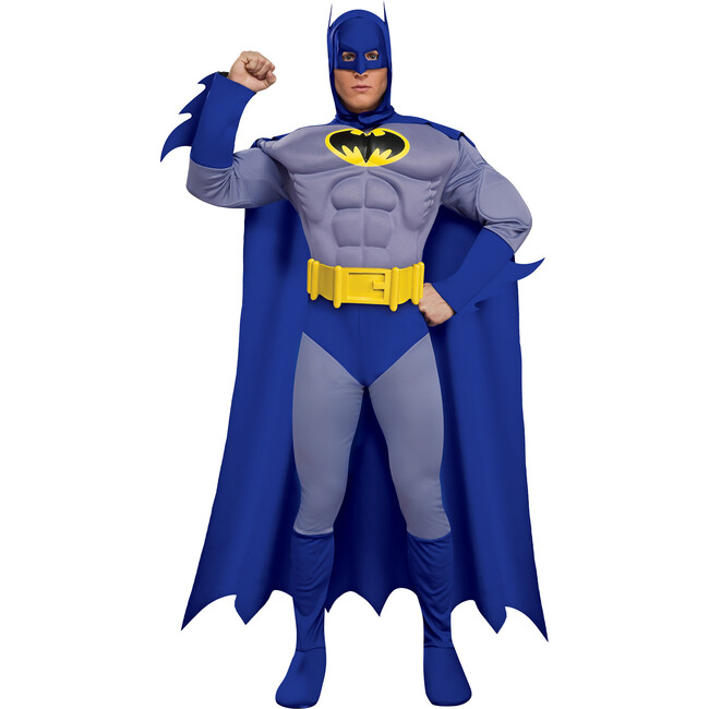 Batman The Brave And The Bold Deluxe Muscle Chest Adult Costume, Multi