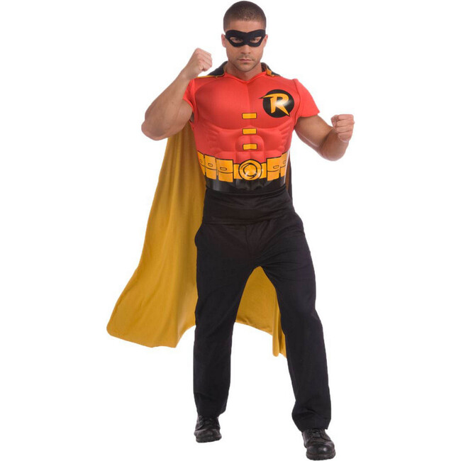 DC Comics Robin Muscle Chest Top Adult Costume, Multi - Costumes - 1