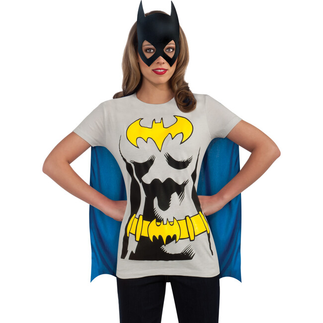Batgirl Comic Adult T-Shirt Costume Top, Multi
