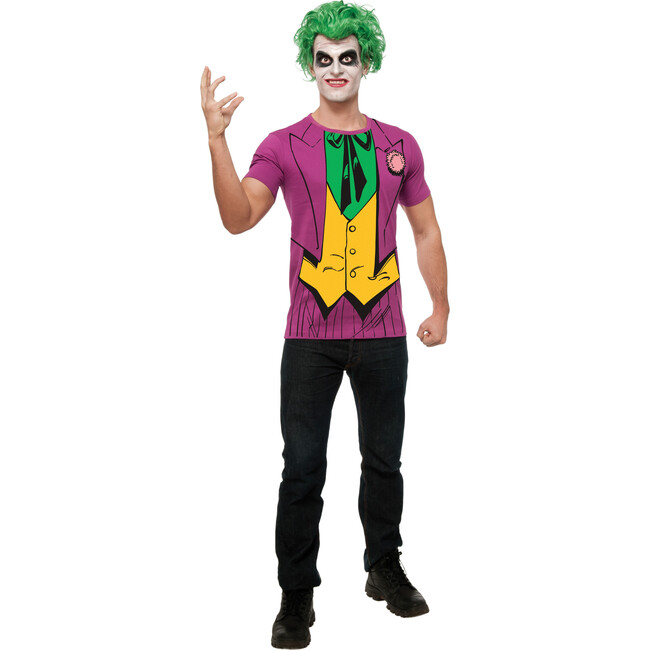Joker Comic Adult T-Shirt Costume Top, Multi