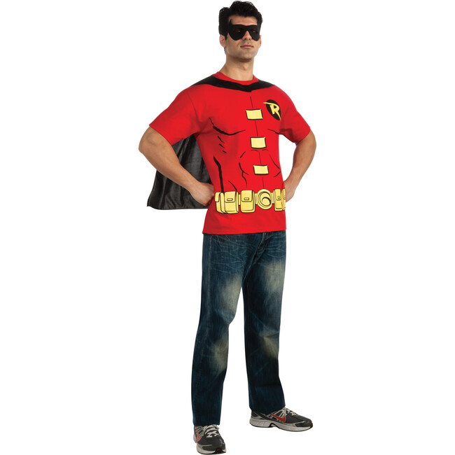 Robin Comic Adult T-Shirt Costume Top, Multi