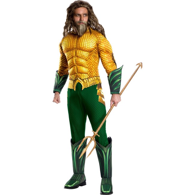Aquaman Deluxe Muscle Chest Adult Costume, Multi