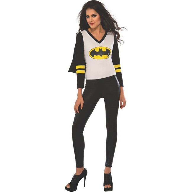 Batgirl Adult Sporty T-Shirt Costume Top, Multi