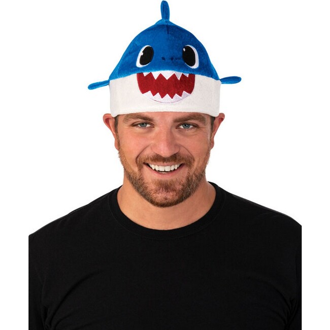 Daddy Shark Plush Adult Hat, Blue - Costume Accessories - 1