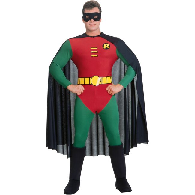 DC Comics Robin Adult Costume, Multi