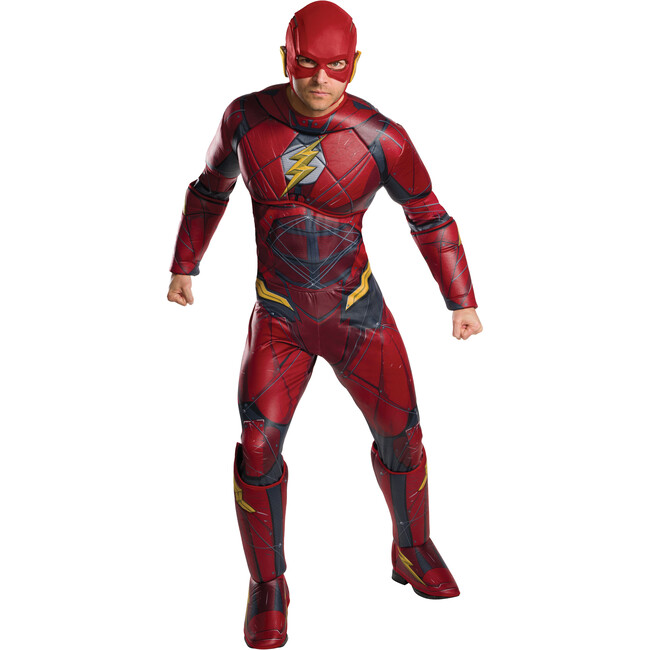 Justice League The Flash Deluxe Adult Costume, Multi