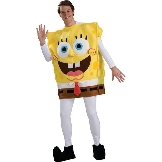 Spongebob Square Pants- Spongebob Deluxe Adult Costume, Multi