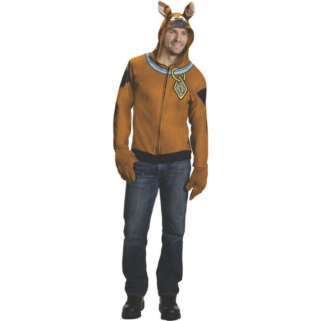 Scooby-Doo Adult Hoodie Costume, Brown