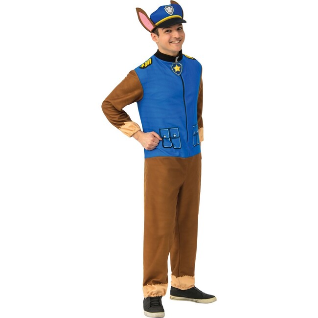 Paw Patrol Chase Adult Jumpsuit Costume, Multi