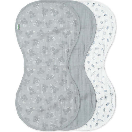 Muslin Burp Cloths, Gray Koala