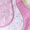 Muslin Burp Cloths, Pink Bunny - Burp Cloths - 2 - thumbnail