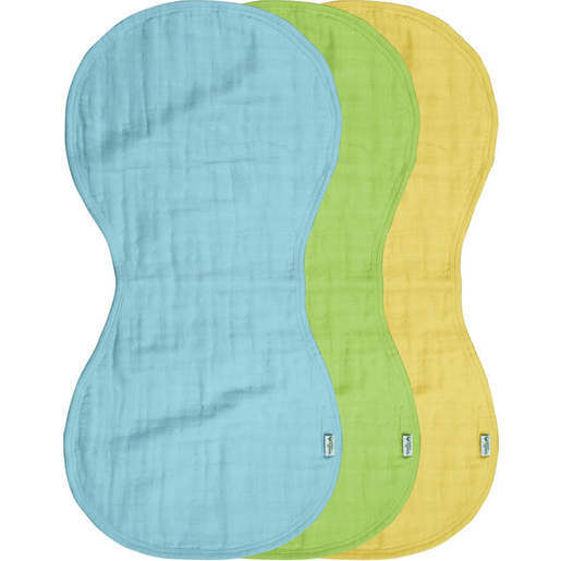 Muslin Burp Cloths, Aqua - Burp Cloths - 1