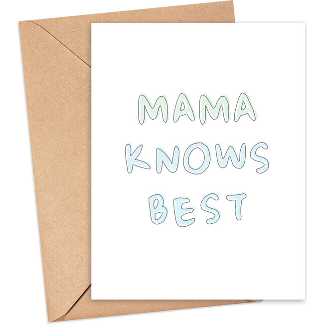 Mama Knows Best Greeting Card, Blue