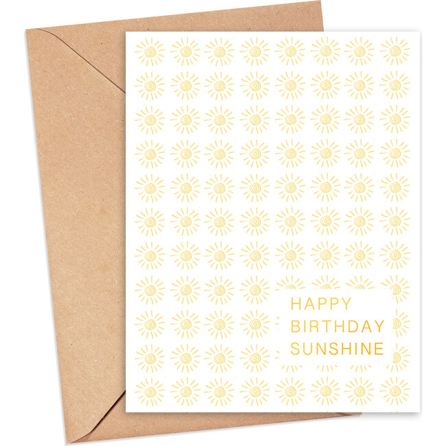 Happy Birthday Sunshine Greeting Card, Yellow