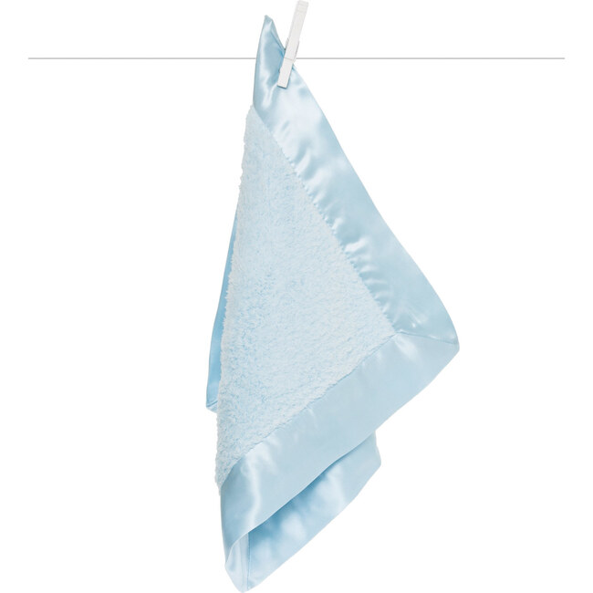 Mini Chenille Satin Blanket, Blue - Blankets - 1