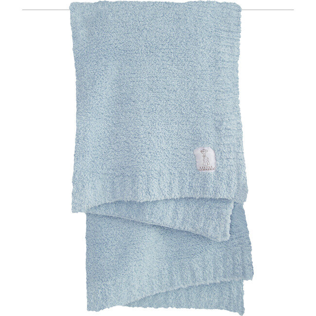 Plush Chenille Knit Blanket, Blue - Blankets - 1