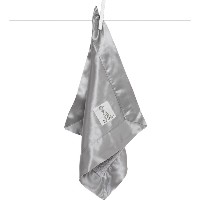 Mini Chenille Satin Blanket, Silver - Blankets - 1