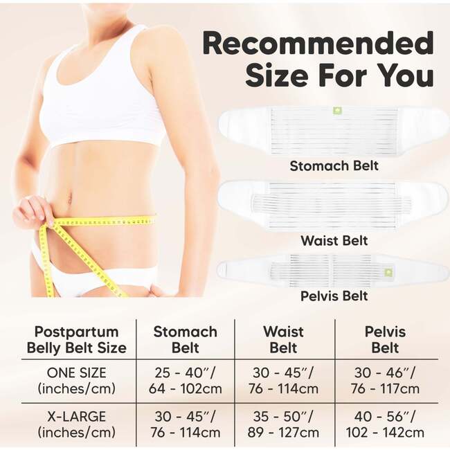 Revive 3-in-1 Postpartum Recovery Support Belt, Matte White - Belts - 6