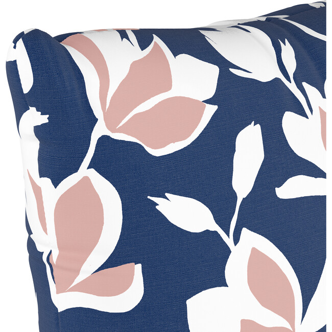 Decorative Pillow, Silhouette Floral Navy Blush - Decorative Pillows - 2