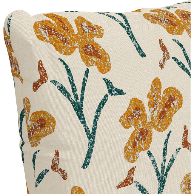 Decorative Pillow, Vanves Floral Ochre Teal - Decorative Pillows - 2