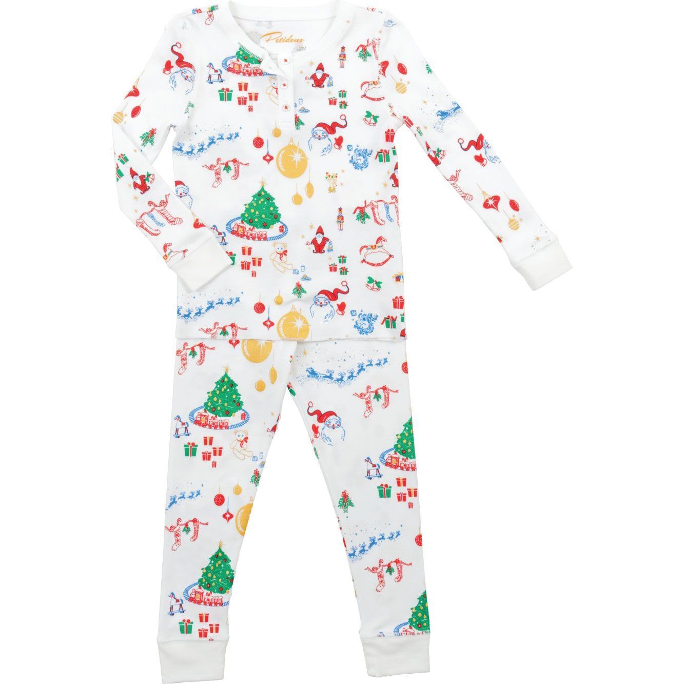 Night Before Christmas Pajama Set, Red - Pajamas - 1