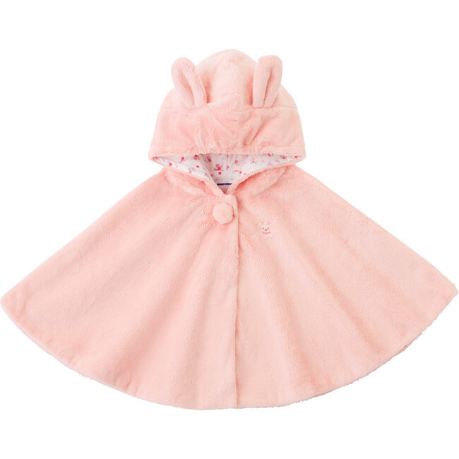 Micro Faux Fur Baby Poncho, Pink