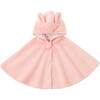 Micro Faux Fur Baby Poncho, Pink - Robes - 1 - thumbnail
