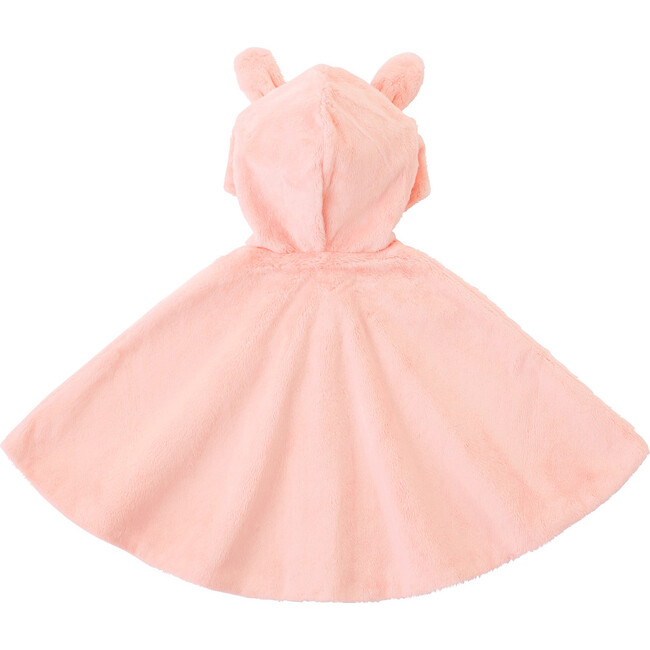 Micro Faux Fur Baby Poncho, Pink - Robes - 2